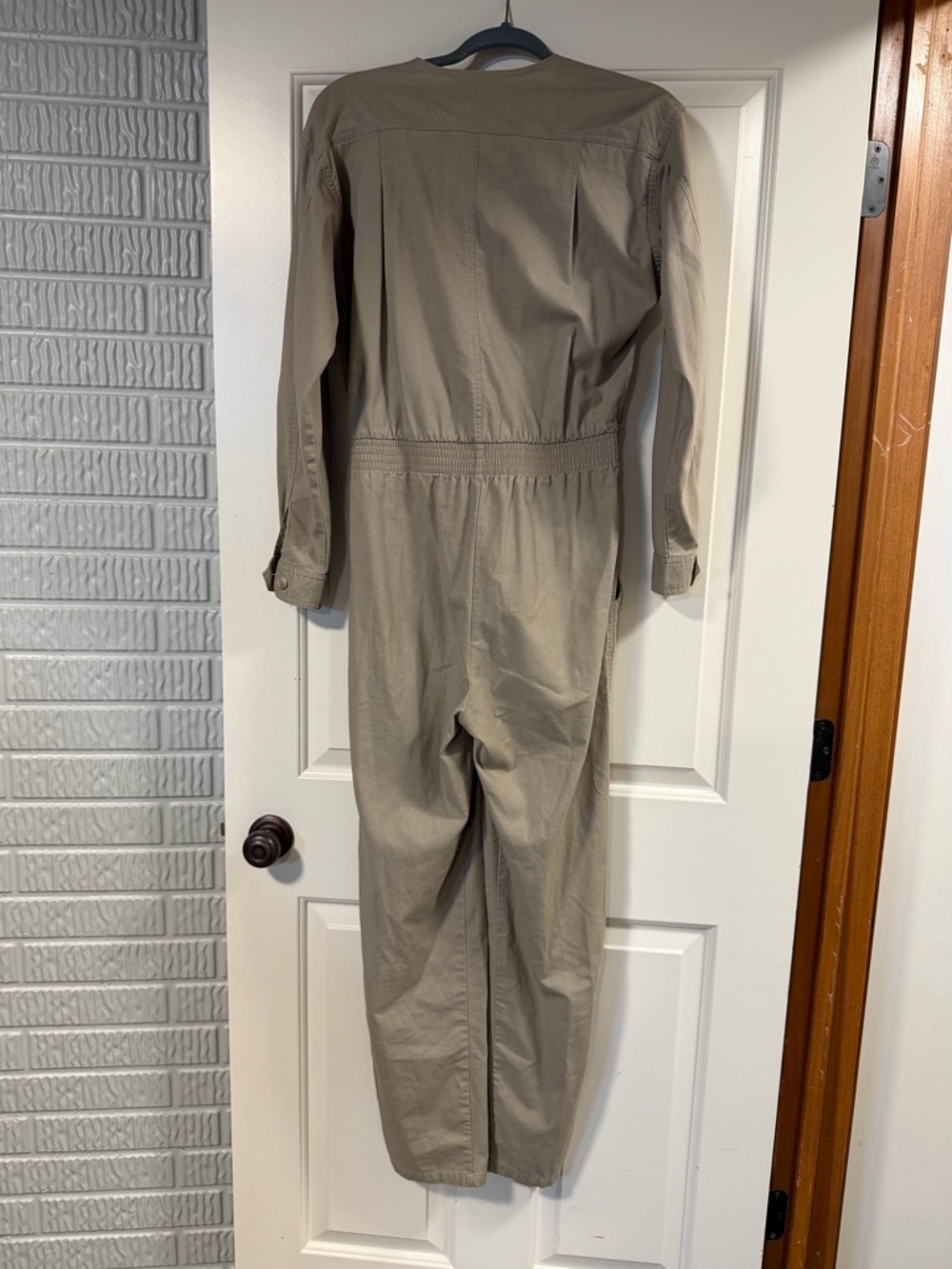 Vintage Carriage Court Sport Jumpsuit Tan Utility Button Front Small/Medium - Picture 4 of 5